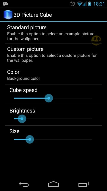 3D Picture Cube Wallpaper Demo截图2