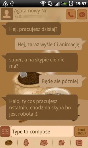 GO SMS Pro Coffee Theme截图10