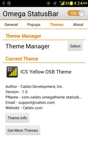 ICS Yellow Omega StatusBar截图6