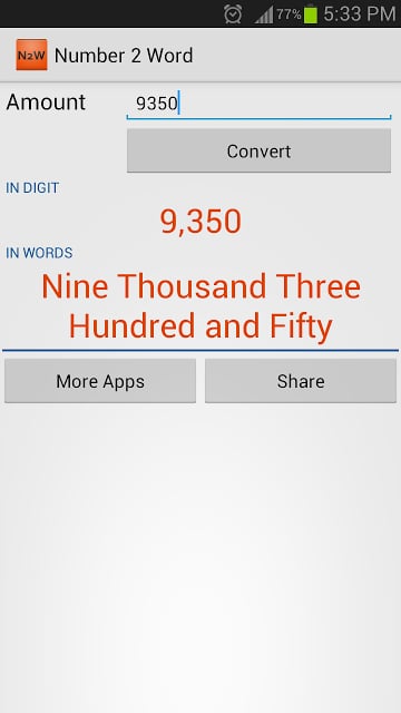 Number to Word Converter - N2W截图2