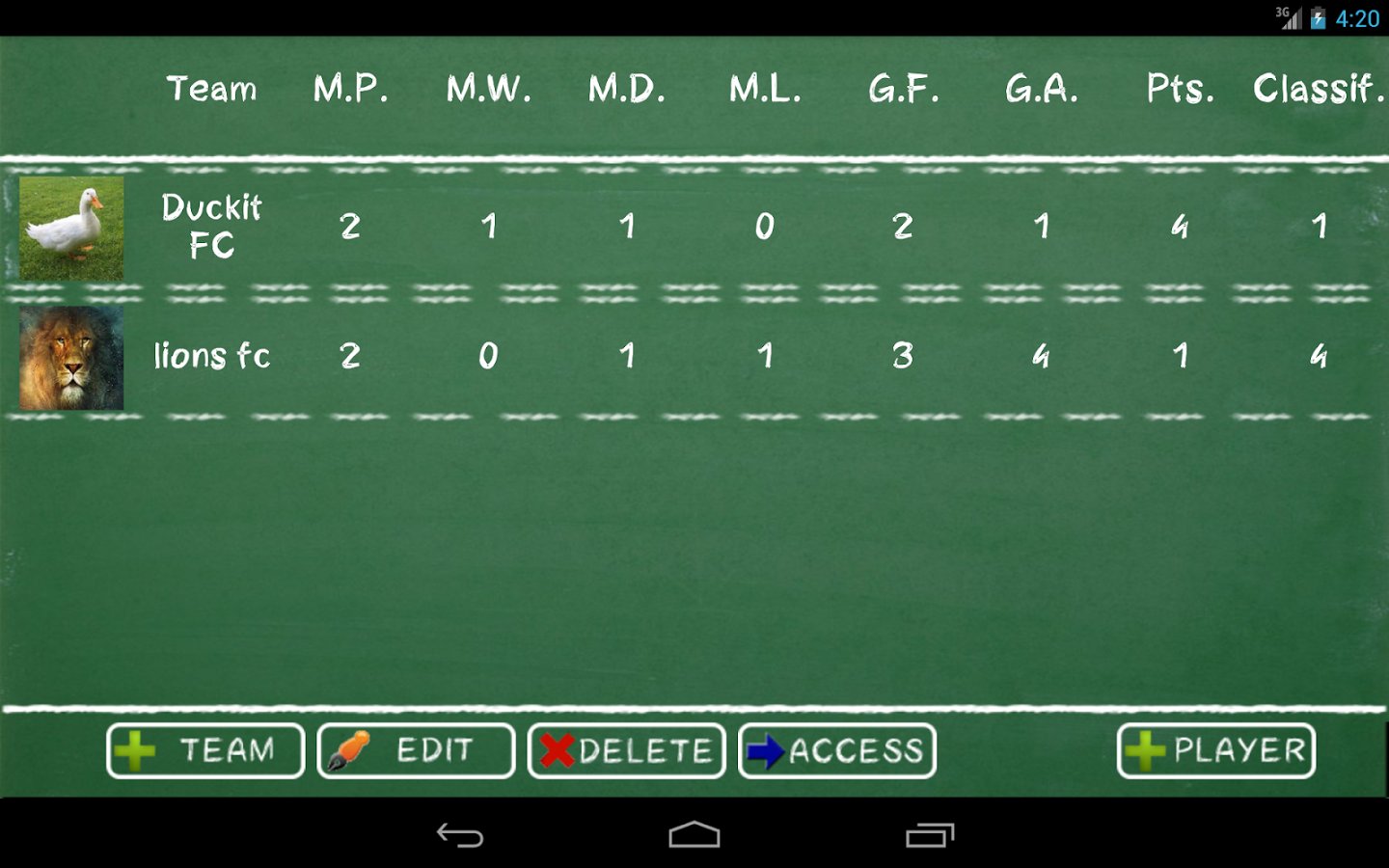 Soccer Team Manager HD截图6