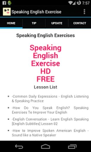 Speaking English Exercise截图3