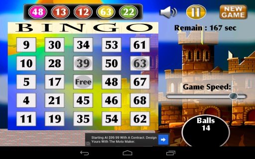 Bingo Camelot Castle Free Game截图4