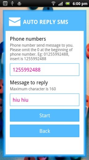 SMS Auto @Auto send, reply SMS截图2