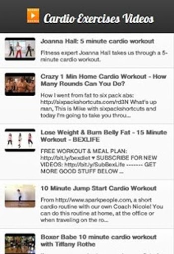 Cardio Exercises Videos截图2