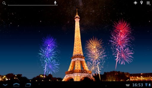 Paris Eiffel Tower Fireworks LWP截图4