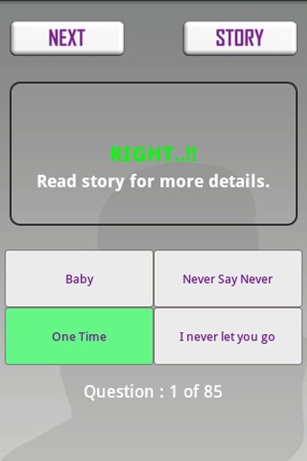 Quiz app - Justing Bieber Ed.截图1