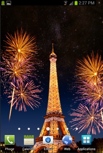 Paris Eiffel Tower Fireworks LWP截图1