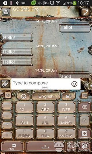 GO Keyboard Steampunk Theme截图3