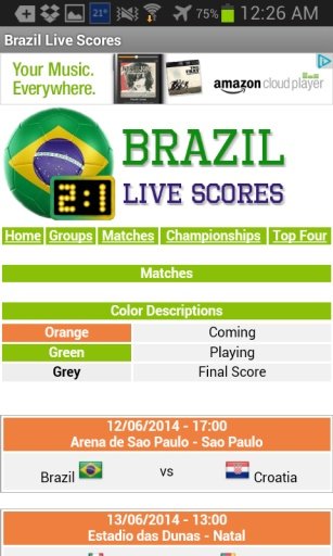 Brazil Live Scores截图6