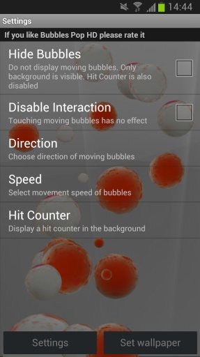 Bubbles Pop HD Live Wallpaper截图1