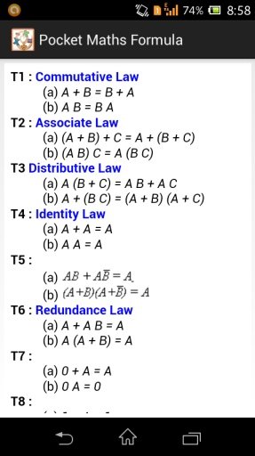 Pocket Maths Formula截图1