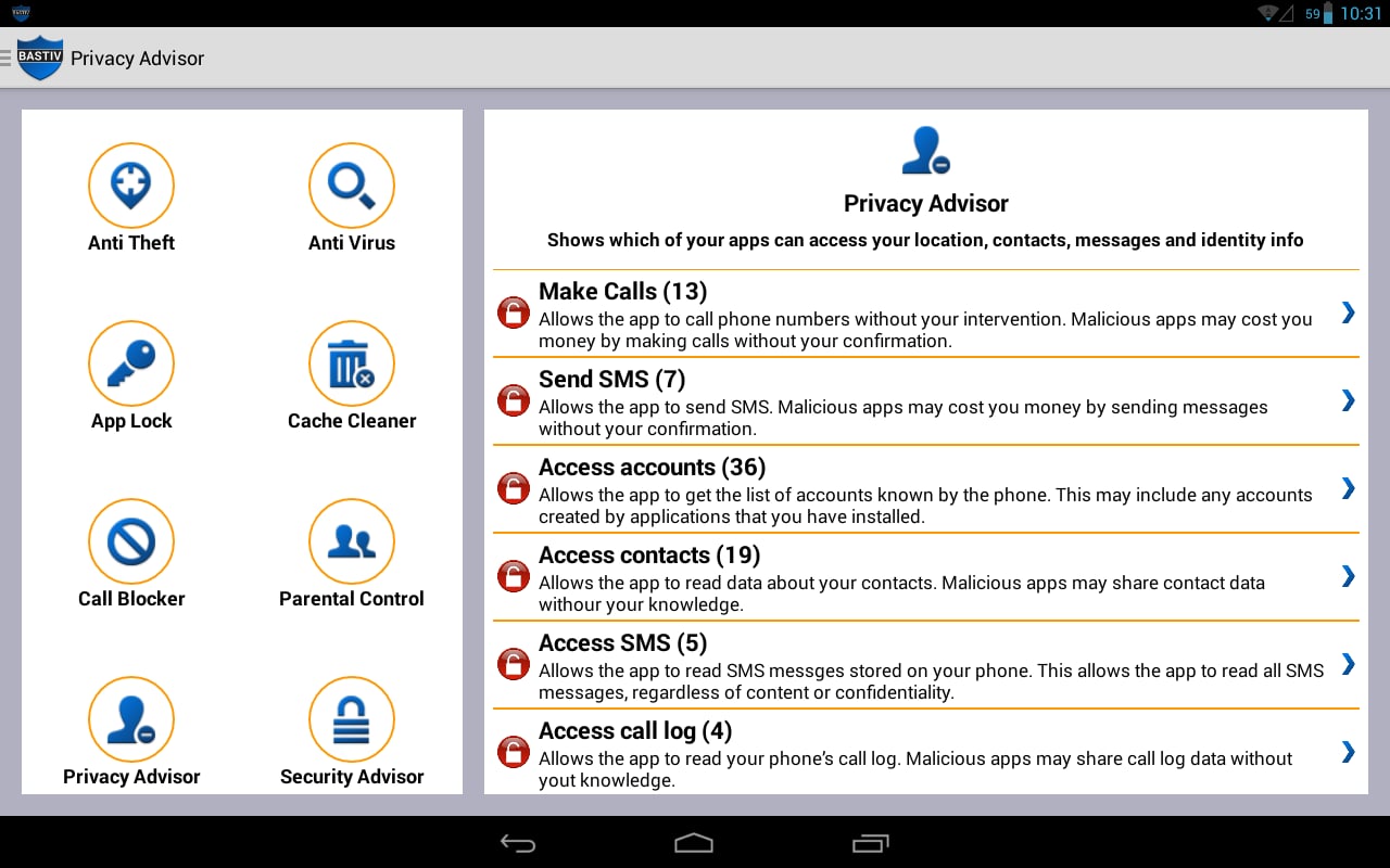 Bastiv Mobile Security截图3