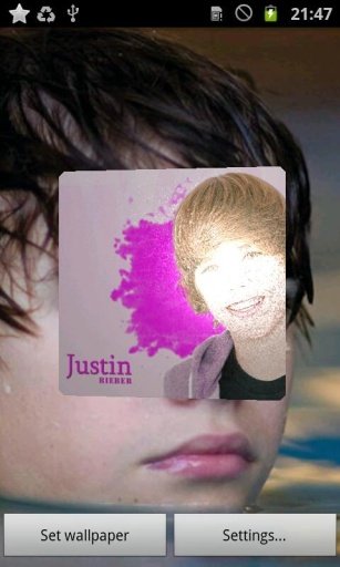 Justin Bieber 3D LiveWallpaper截图1