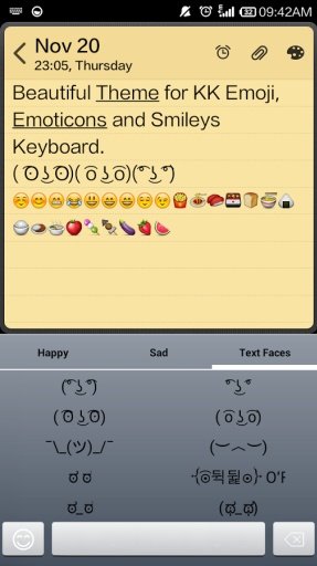 Simple Blue Emoji Keyboard截图6