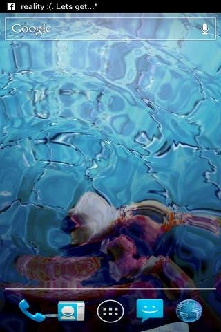 Koi Fish Touch Ripples Live Wallpaper截图1