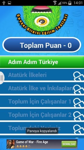 Sosyal Bilimler Testi 5.Sınıf截图4