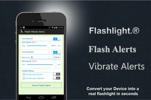 Flash Vibrate Alerts Call SMS截图1