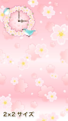 Spring flower 時計ウィジェット截图1