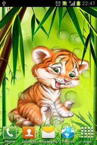 Cute Tiger Cub Live Wallpaper截图2