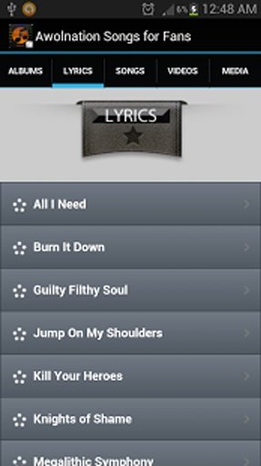 Awolnation Lyrics and Fan App截图4