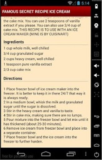 Famous Secret Recipe Ice Cream截图5