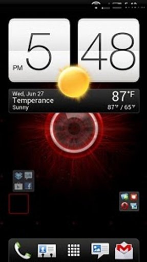 Red Droid - Sense 4 HD Skin截图3