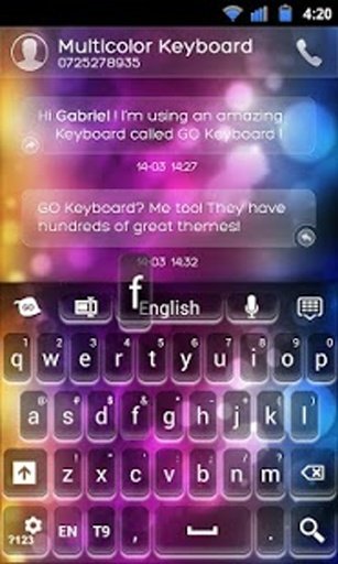 GO Keyboard Multicolor Theme截图3