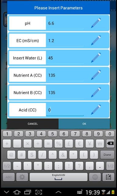 Hydroponics Manager For Tablet截图2