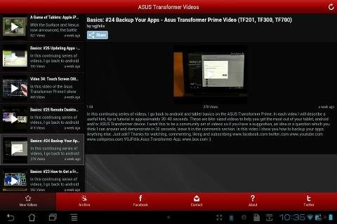 Nexus 7 and Transformer Videos截图3