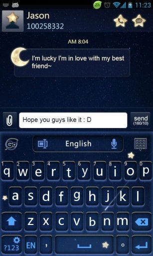 Go Keyboard Night Theme截图6