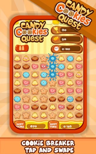 Candy Cookie Quest-Candy games截图1