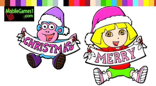 dora-christmas-coloring截图3