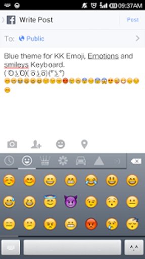 Simple Blue Emoji Keyboard截图7