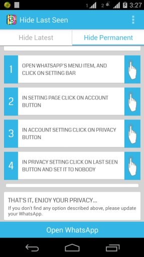 whatsapp Last Seen Hider Free截图3
