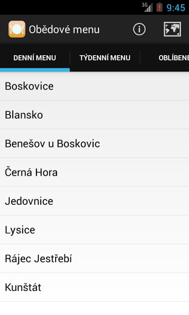 Obědov&eacute; menu - Blanensko截图2