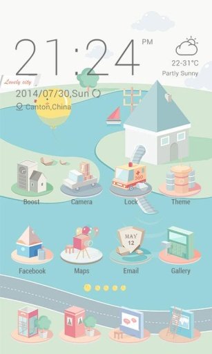 Cute City Theme -ZERO launcher截图2