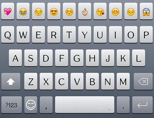 Simple Blue Emoji Keyboard截图1