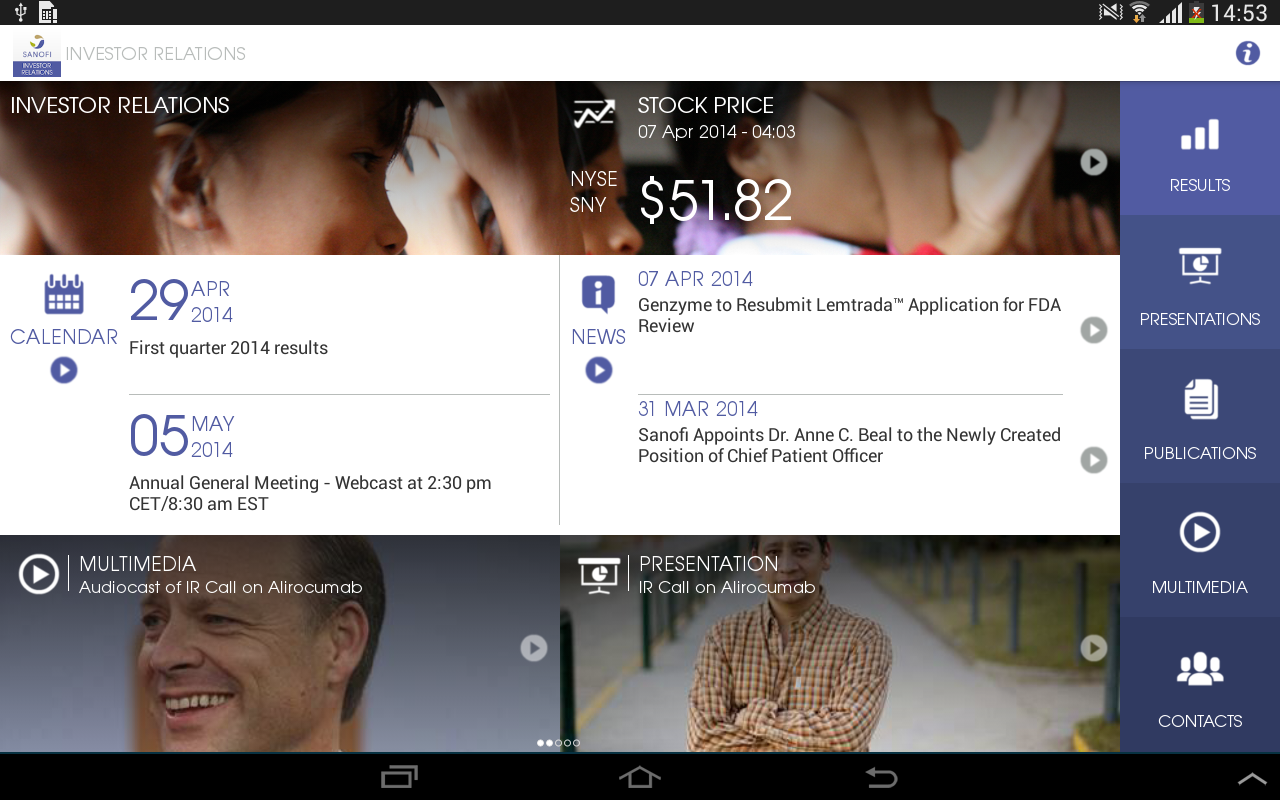 Sanofi IR截图1