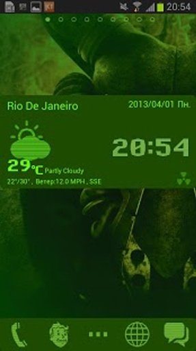 Go Weather Pip Boy 2000 theme截图3