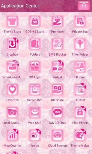 Pink Butterflies GO SMS截图6