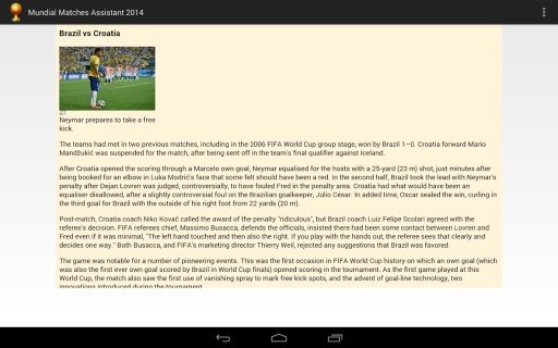 Mundial Matches Assistant 2014截图4