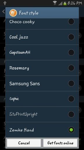 Samsung FlipFont截图3