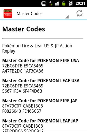 In Cheats - Pokemon FireRed截图3