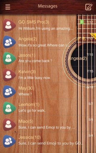 GO SMS PRO GUITAR THEME截图5