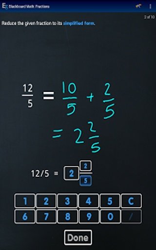 Blackboard Math: Fraction Demo截图11