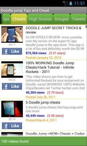 Doodle jump Tips and Cheat截图1