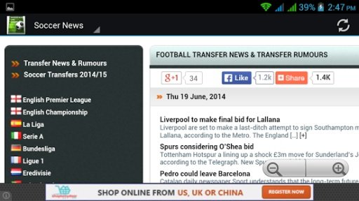 Transfer News Live截图5