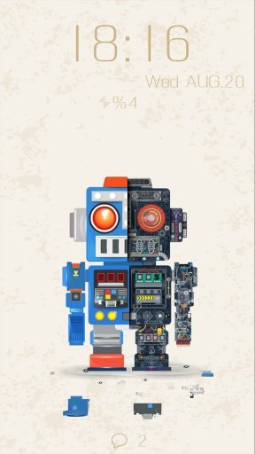 Robot Bobby Live Locker Theme截图1