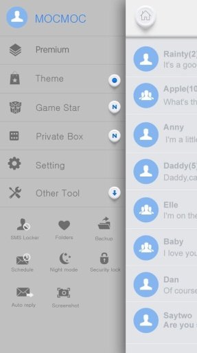 GO SMS PRO WHITESOUL THEME截图1